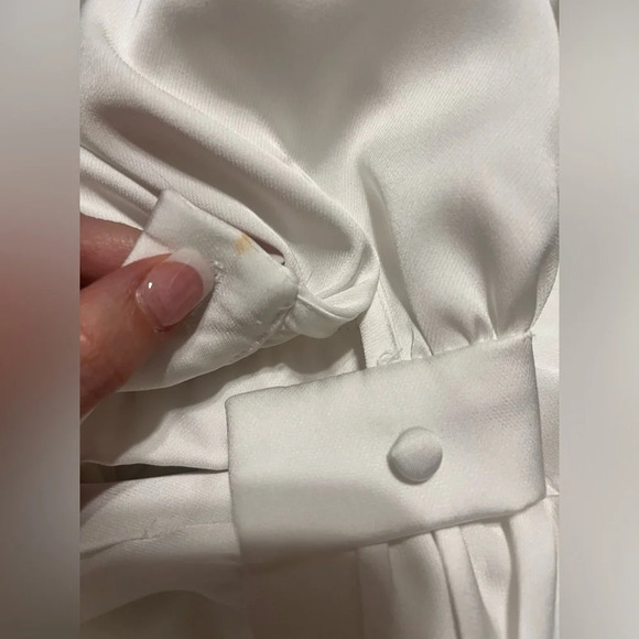 Ieena for Mac Duggal - A2647 Plunging V Neckline Long Sleeve Jumpsuit - Picture 7 of 7